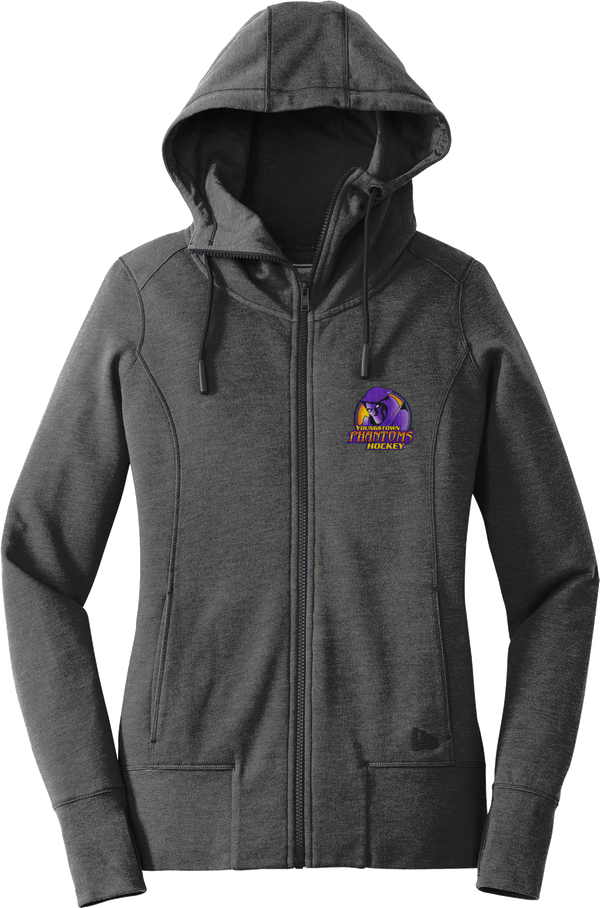 Youngstown Phantoms New Era Ladies Tri-Blend Fleece Full-Zip Hoodie