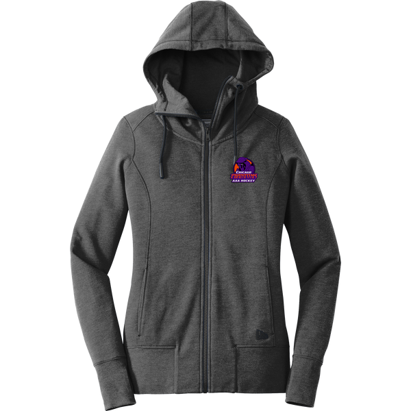 Chicago Phantoms New Era Ladies Tri-Blend Fleece Full-Zip Hoodie