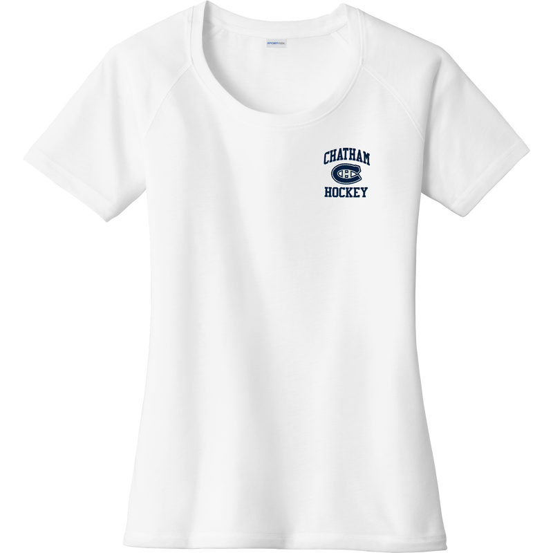 Chatham Hockey Ladies PosiCharge Tri-Blend Wicking Scoop Neck Raglan Tee