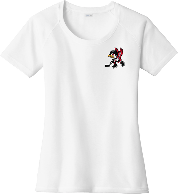 Benet Hockey Ladies PosiCharge Tri-Blend Wicking Scoop Neck Raglan Tee