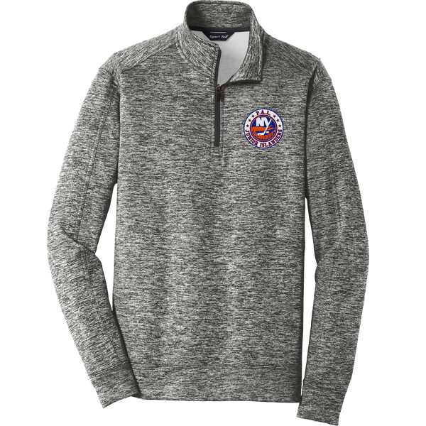 PAL Jr. Islanders PosiCharge Electric Heather Fleece 1/4-Zip Pullover